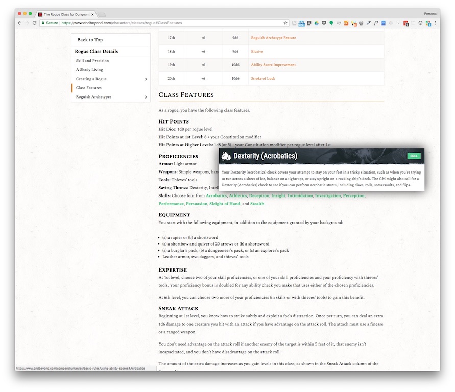 Typography for D&D Beyond Compendium