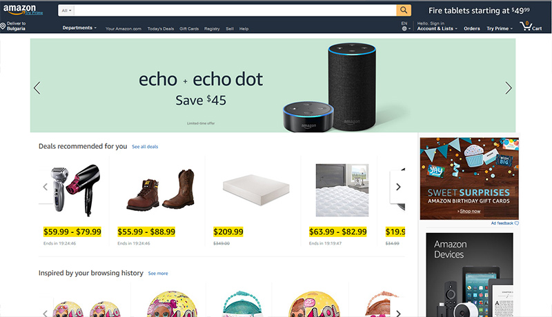 Amazon - Emphasized Prices