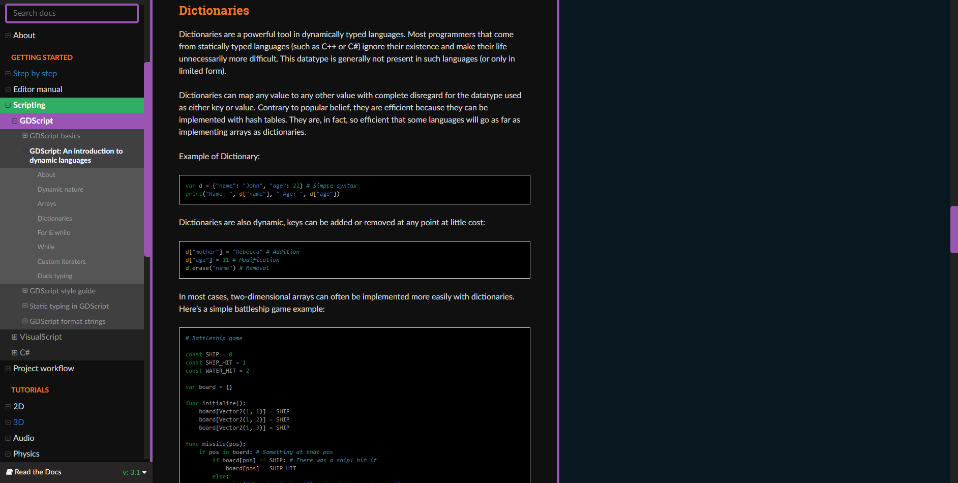 Dark Godot Docs