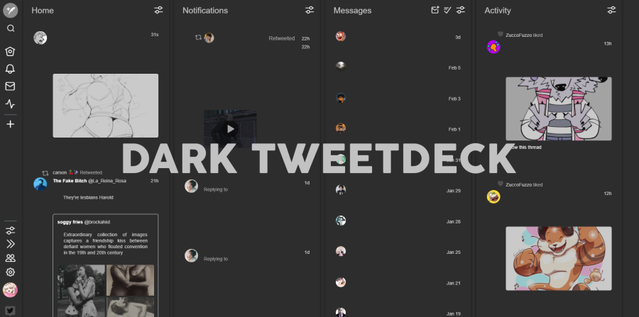 dark tweetdeck