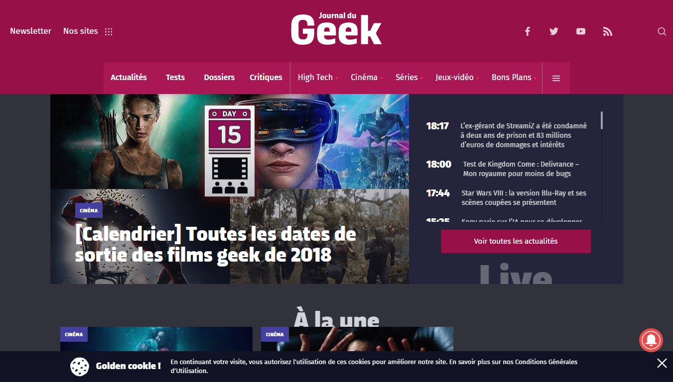 Journal du Geek - Version sombre
