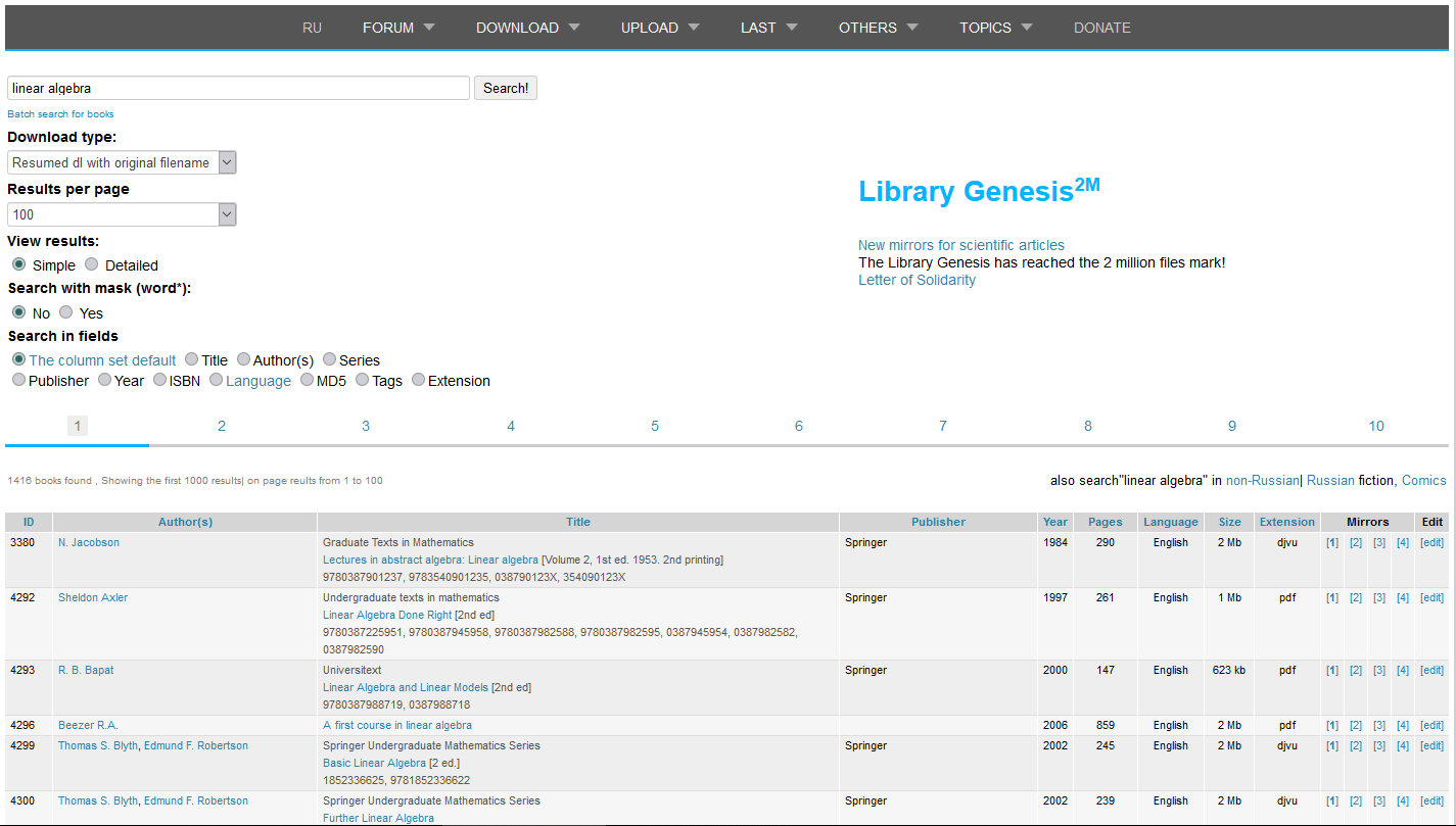 Library Genesis (LibGen)