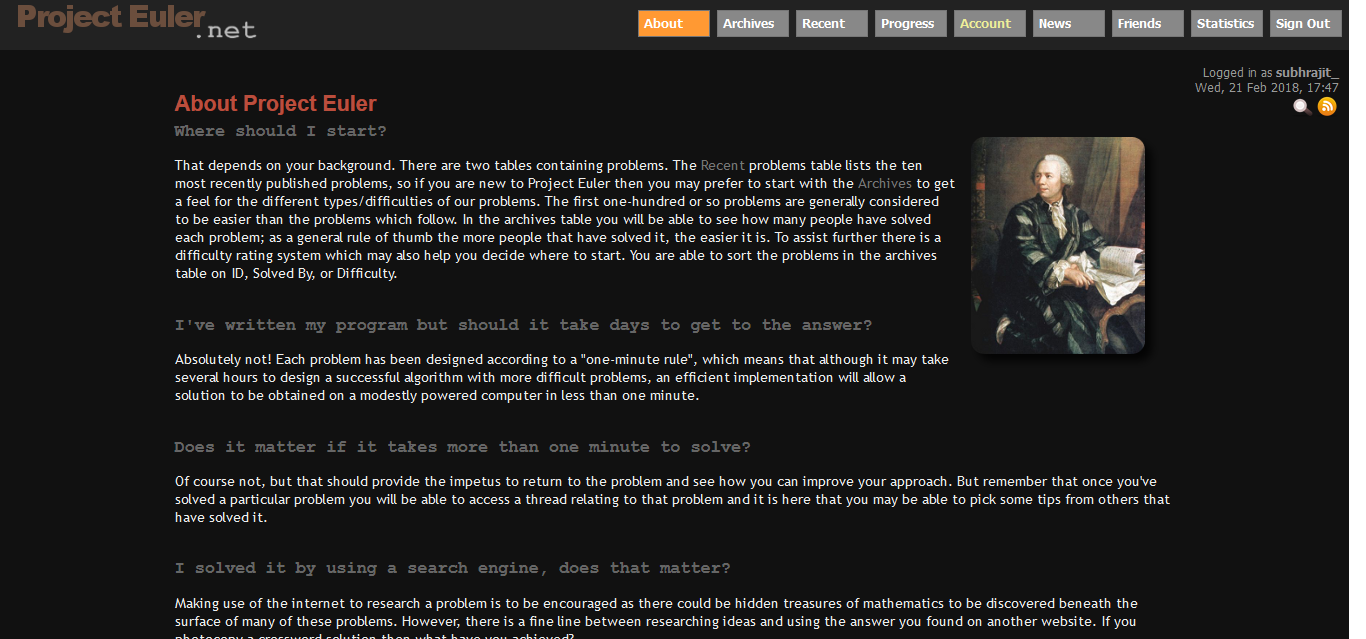 Project Euler Dark