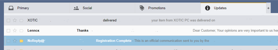 Gmail Inbox alt Contrasting