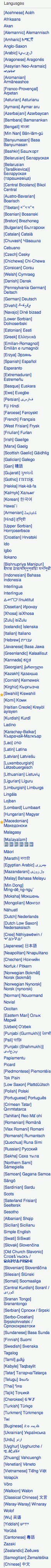 Wikimedia - English names for inter-language links