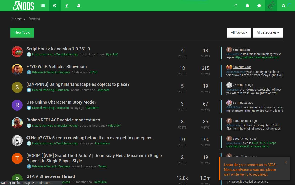 GTA5-Mods Forums Dark Theme
