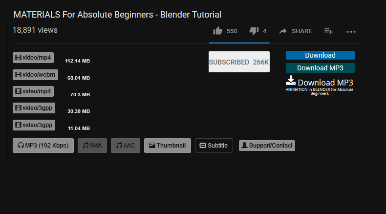 YouTube Video Downloader Dark Theme by JZersche