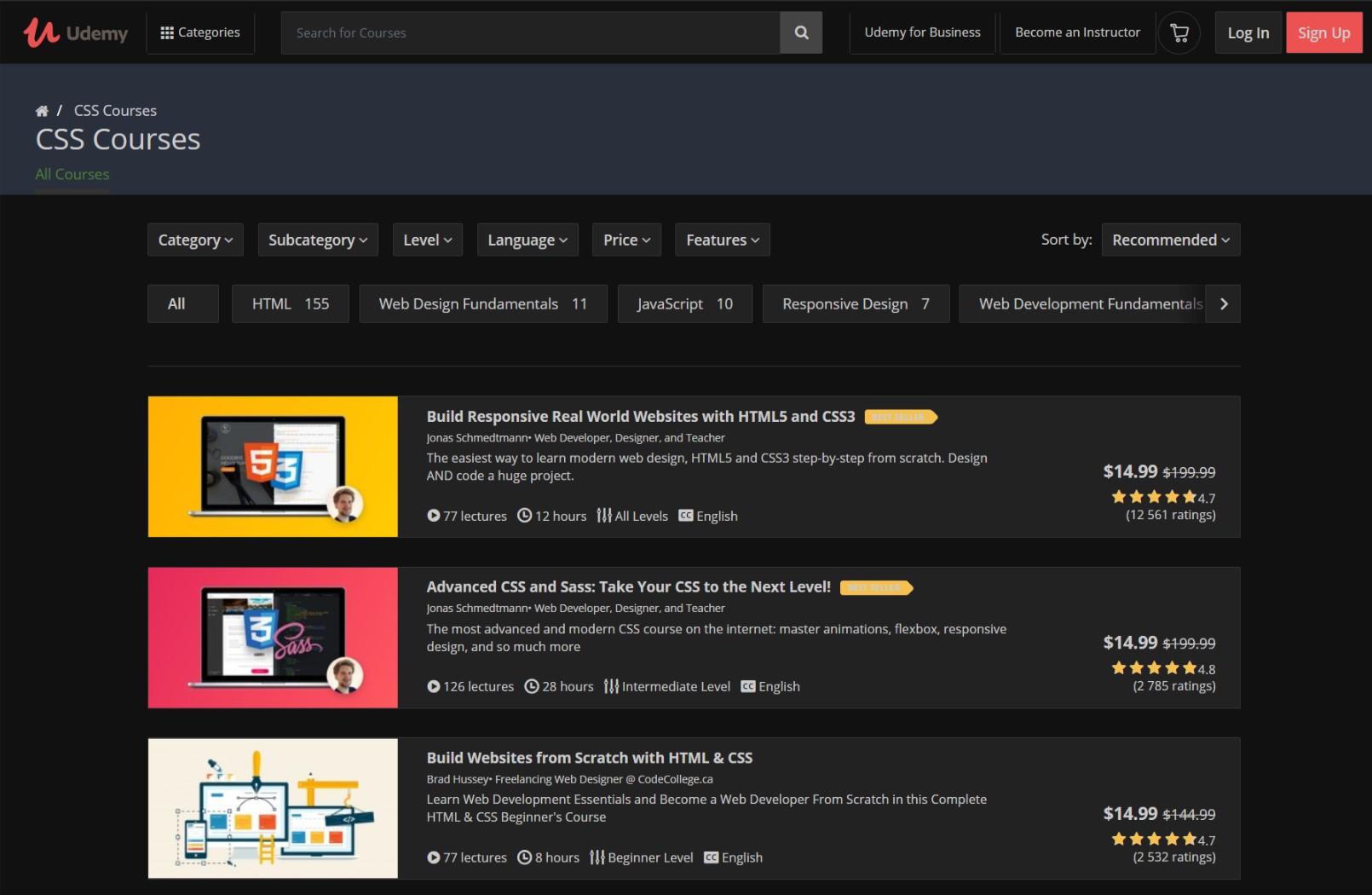 Udemy Dark Theme 2018