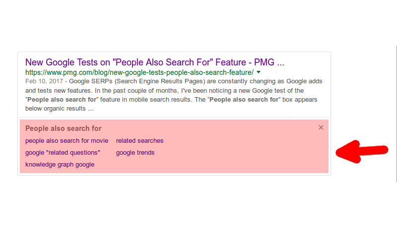 Remove "People also search for"