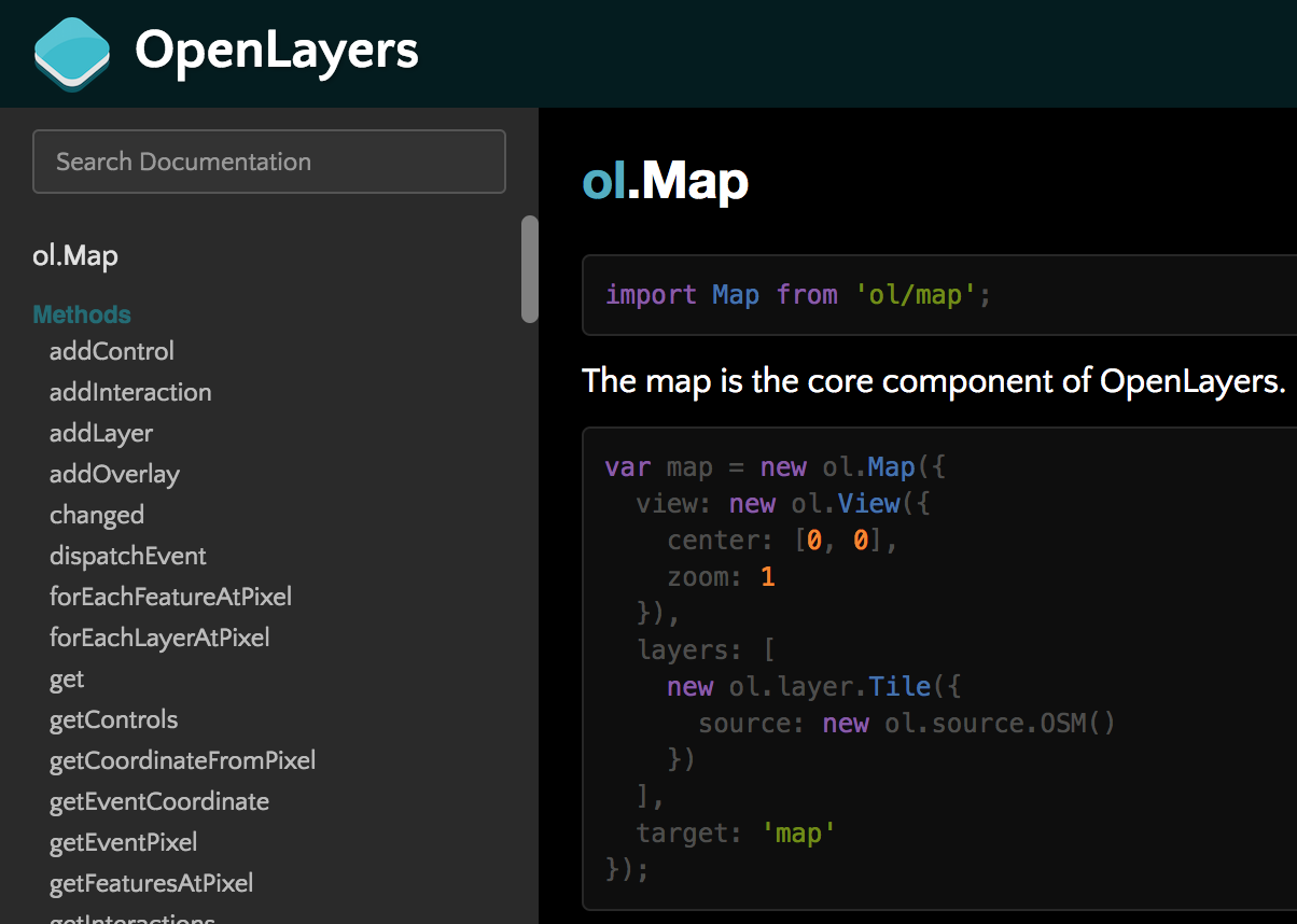 OpenLayers Dark