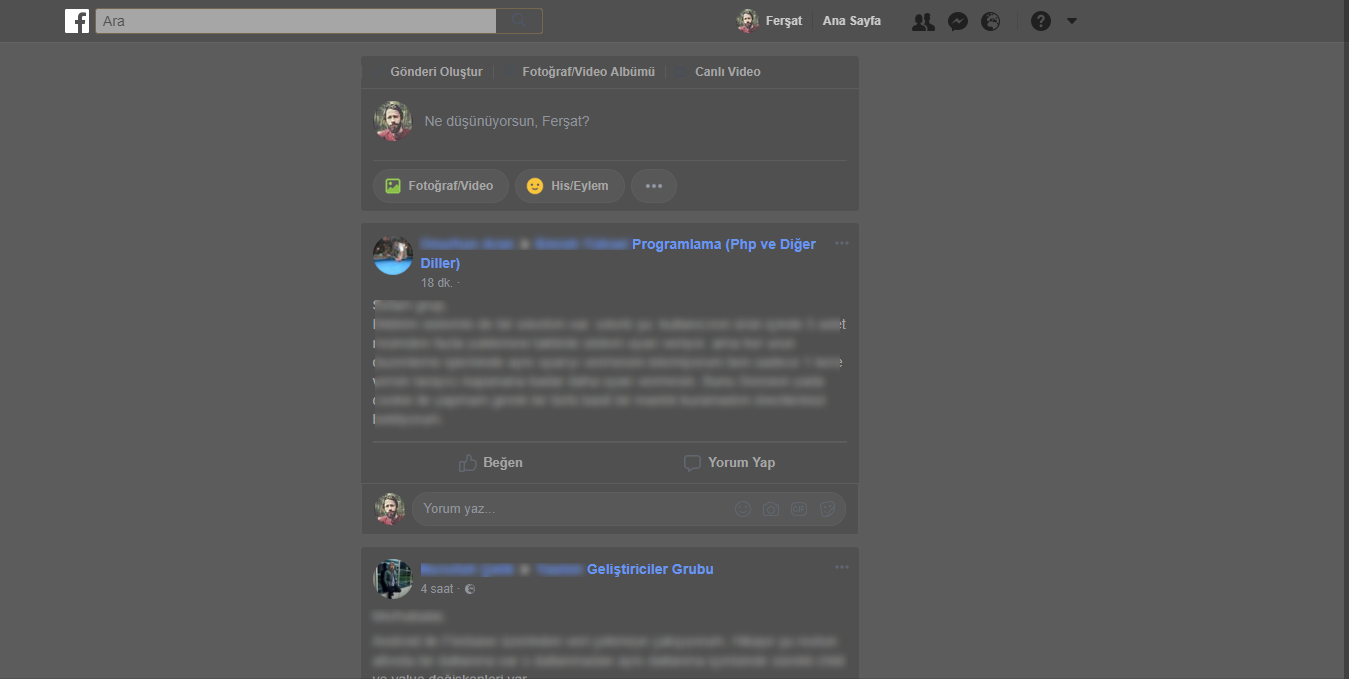 Clean, Minimal, Dark Facebook v1.6