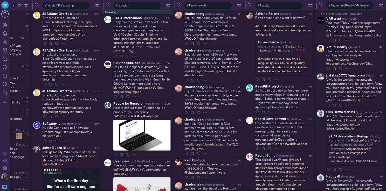 Compact Purple Tweetdeck
