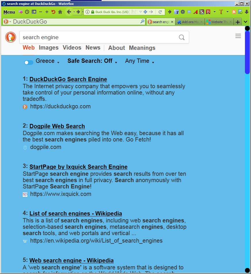 duckduckgo Numbered Results