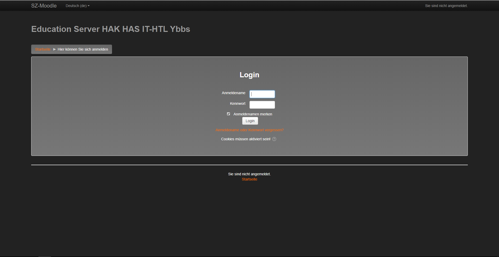Dark Theme Moodle