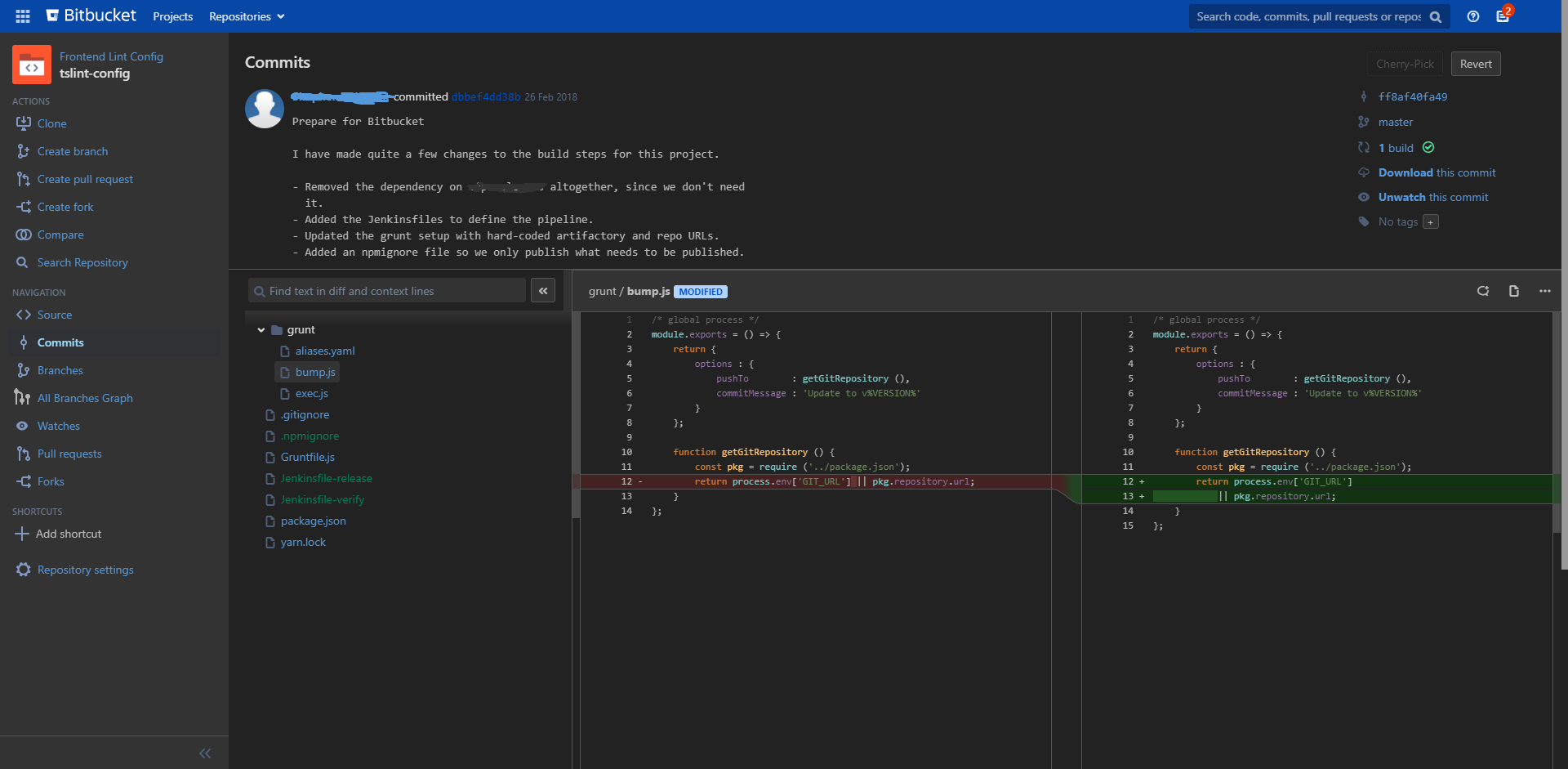 Bitbucket Server Dark