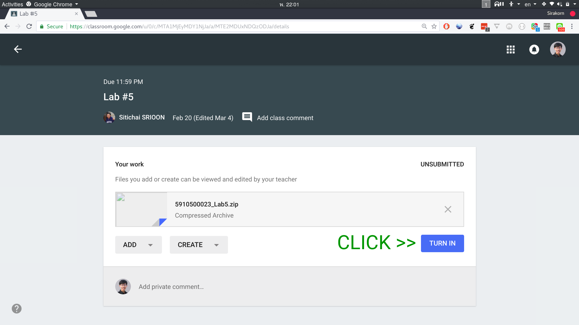 Google Classroom Turn In Reminder