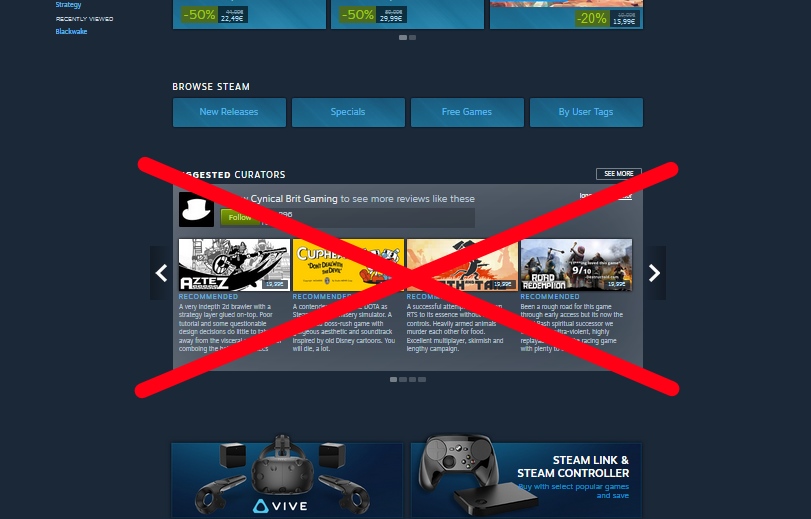 Curatorless Steam