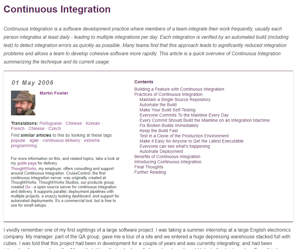 Martin Fowler Articles