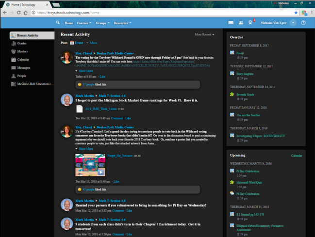 Schoology Dark Theme v.2.0