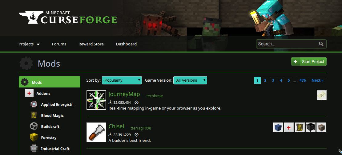 minecraft curseforge Beta