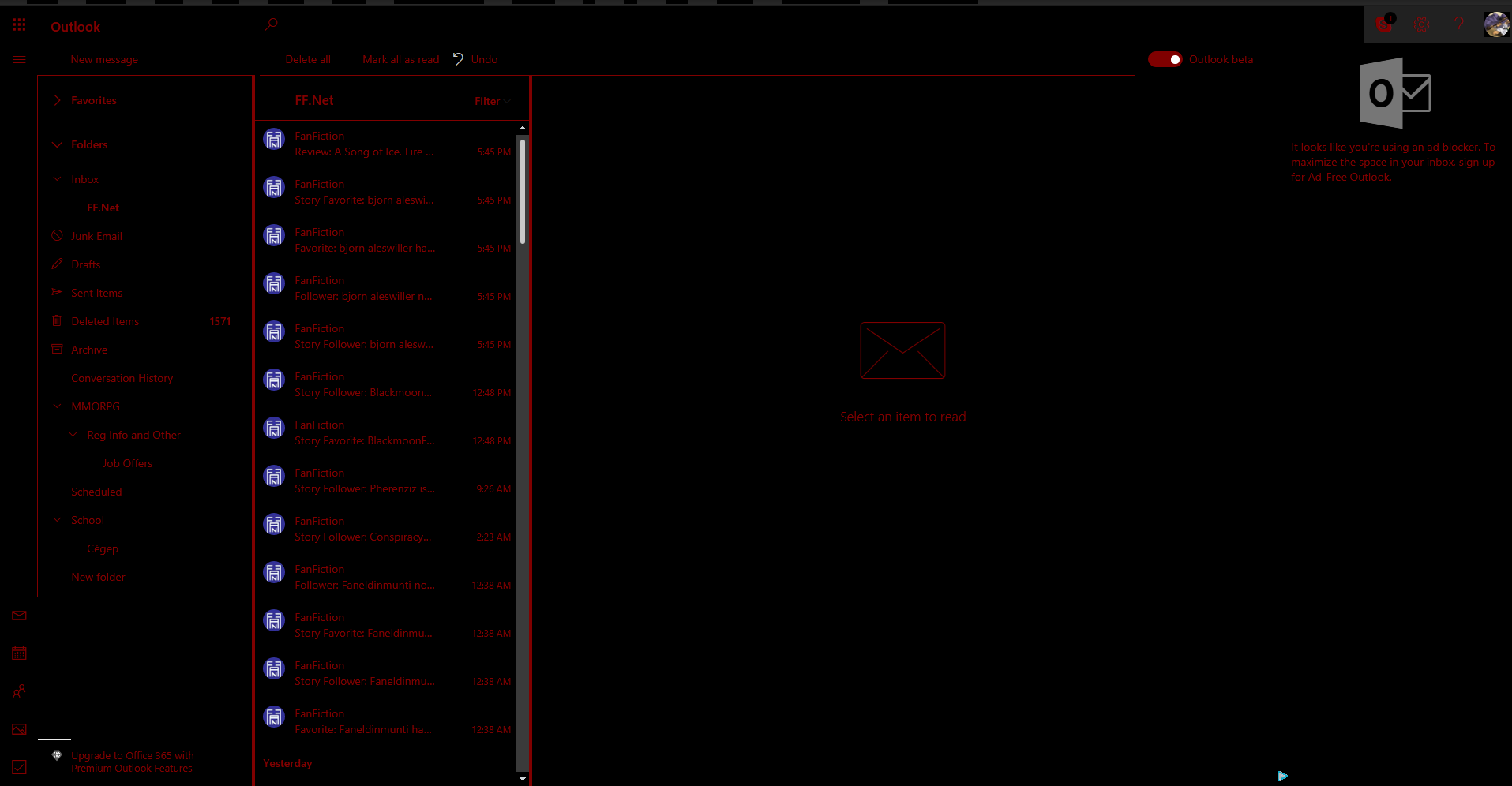 Black n Maroon Outlook