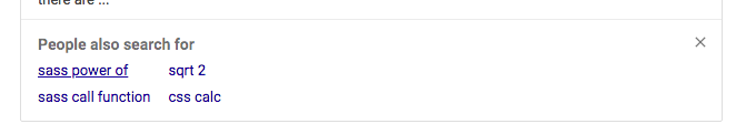 Remove google 'people also search for'