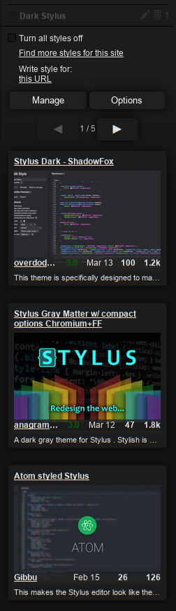 Stylus Themes & Skins | Userstyles.org