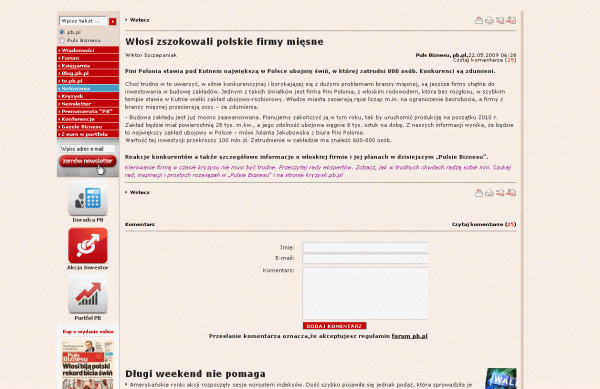 Puls Biznesu - poprawiony layout