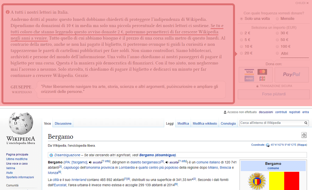 Remove Wikipedia fundraising banner and pop-up