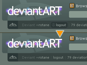deviantART: replace logout-button