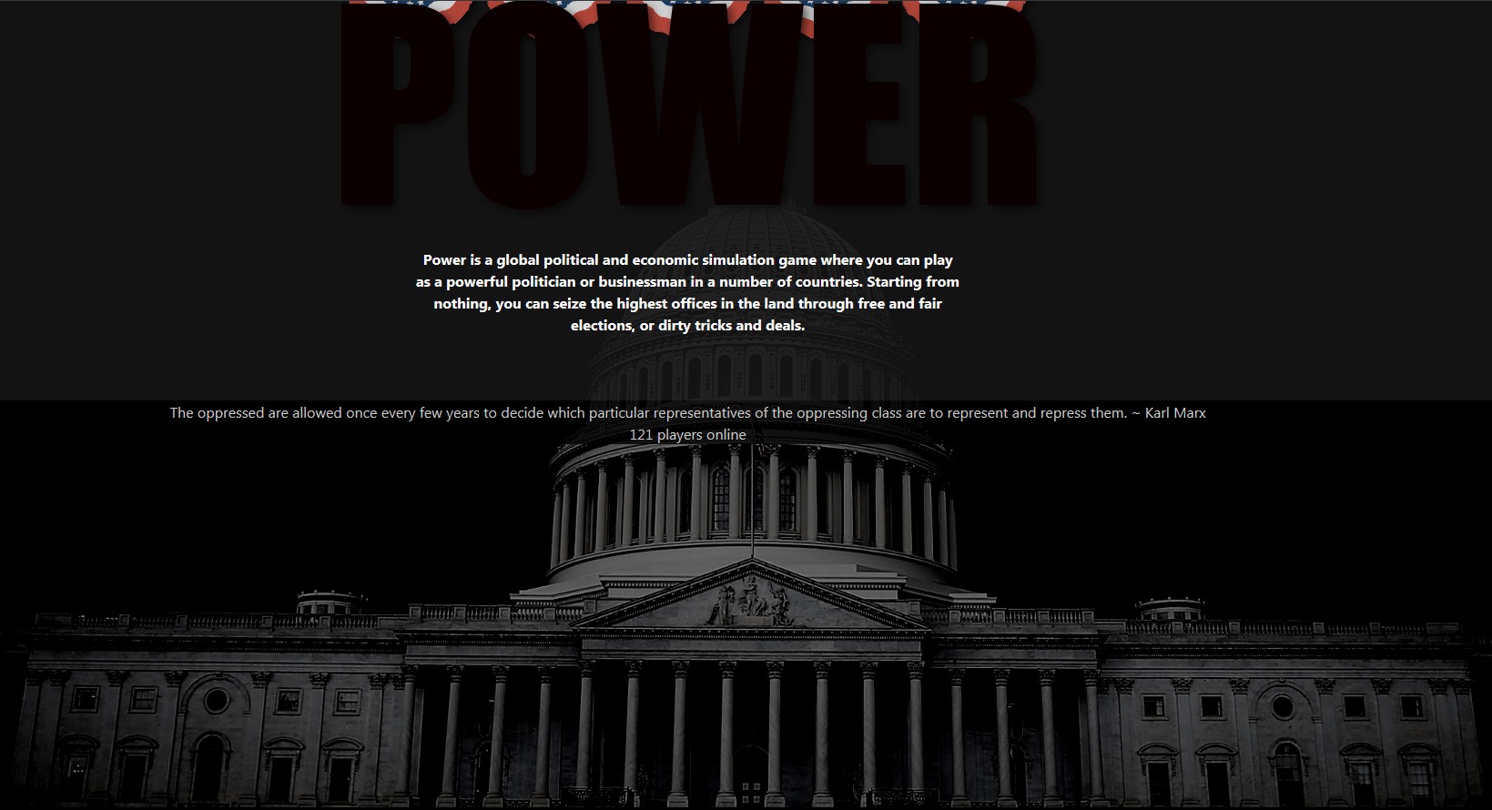 Dark POWER Political Simulator