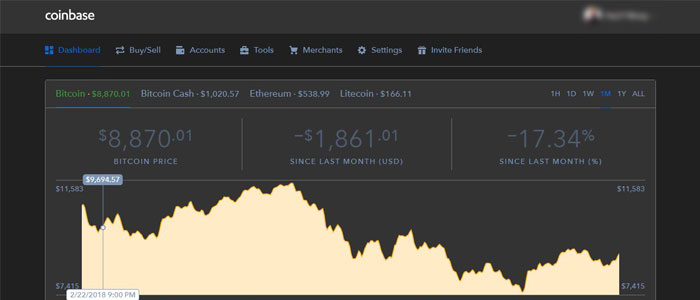 Coinbase Dark Grey Theme