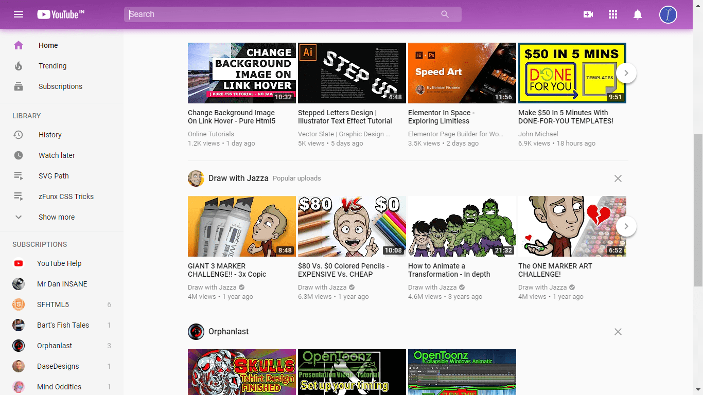Youtube Colored Bar