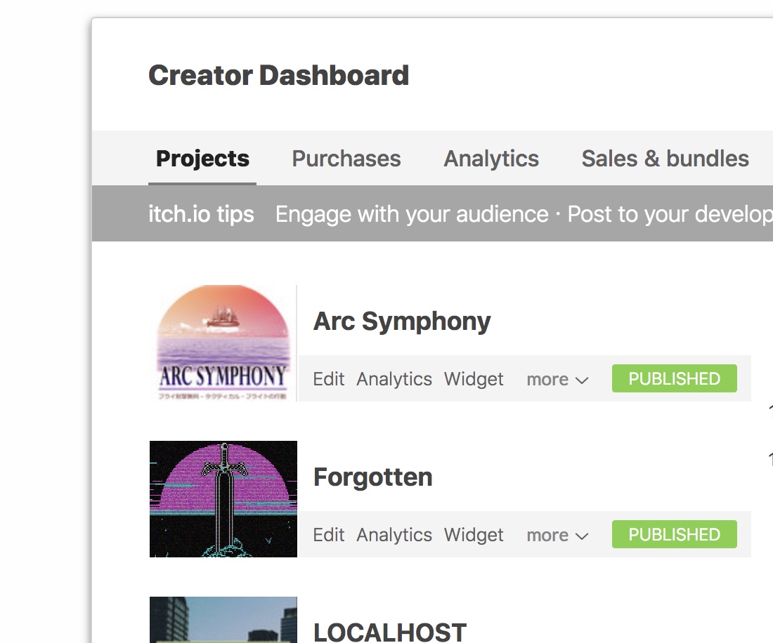 Itch.io in Monochrome San Francisco