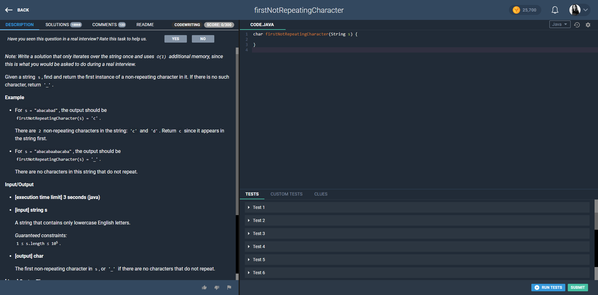 codefights - dark theme