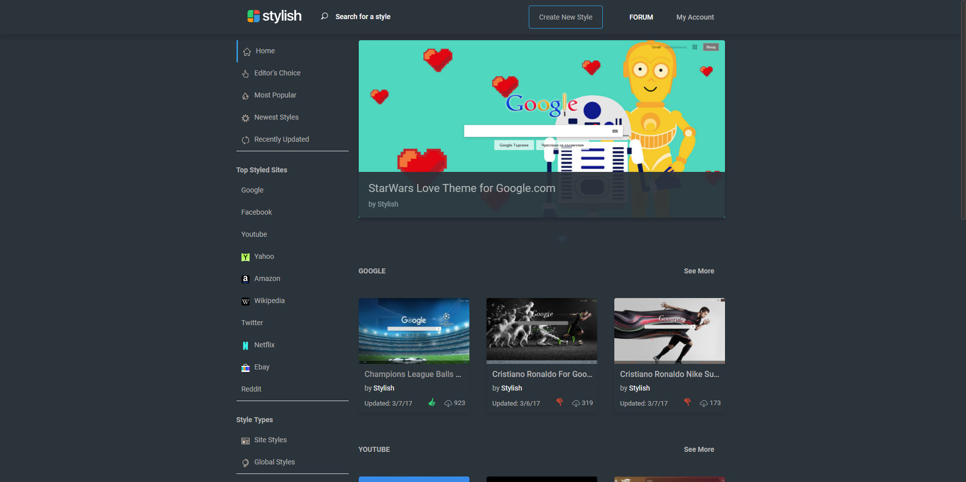 Userstyles.org Simple Dark