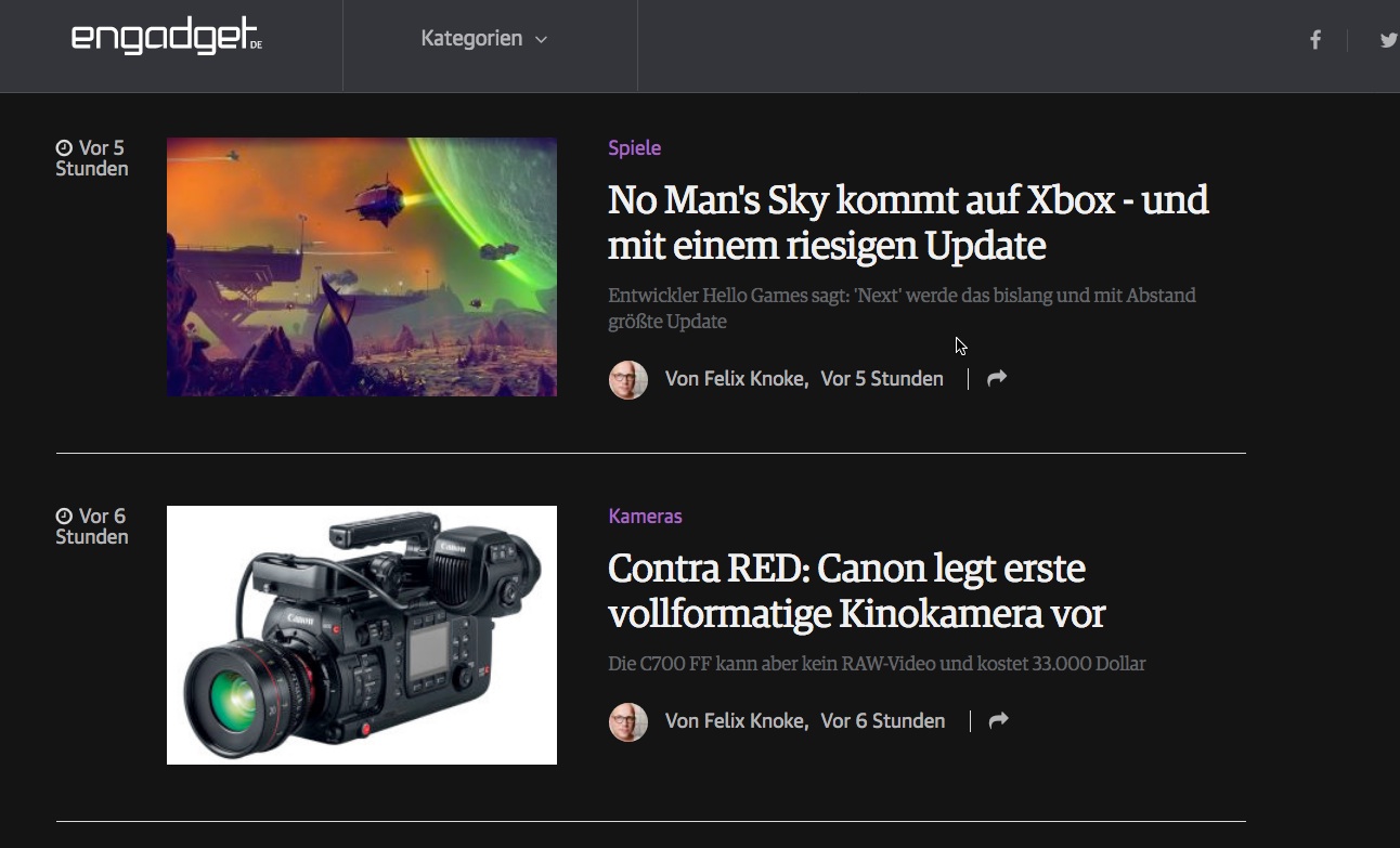 Engadget Dark 2018