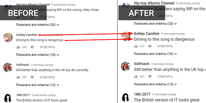 Youtube Comments Font Size Enlarger