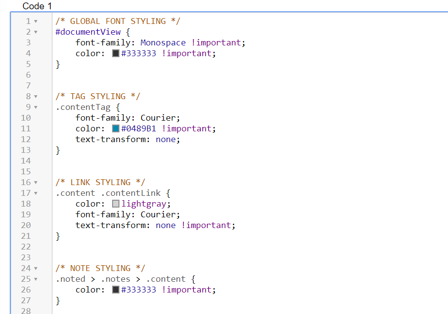 3.03 | GLOBAL FONT, TAGS, LINKS, NOTES