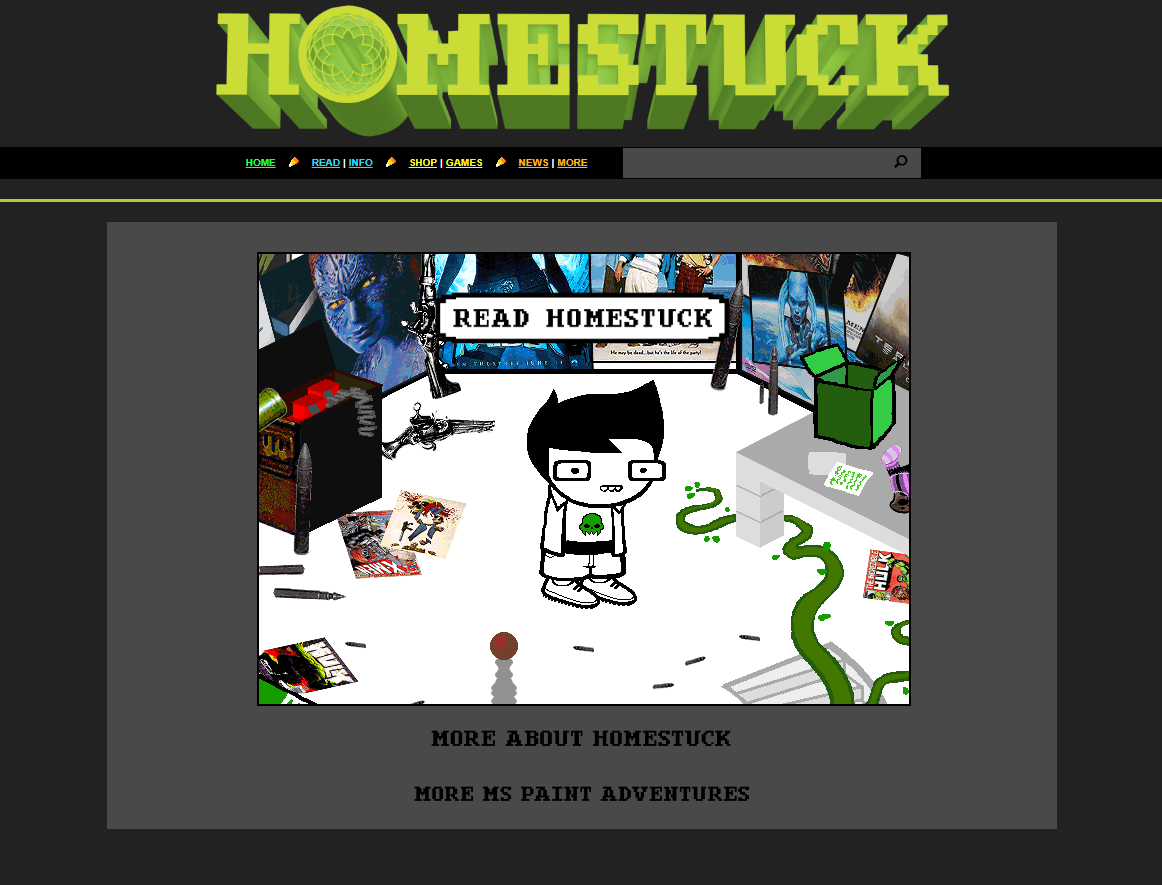 Homestuck / Dark Theme