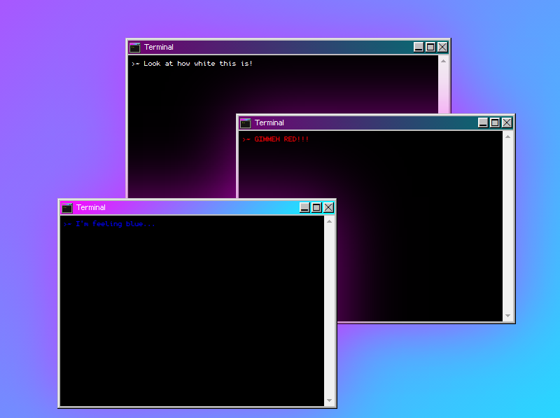Windows 93 Custom Console Colour