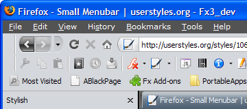 Firefox3 - Small Menubar (mod)