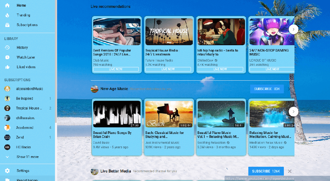Youtube Sunny Beach (Has Issues)