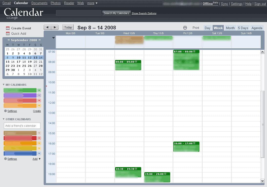 Google Calendar *Mobile me* [obsolete]