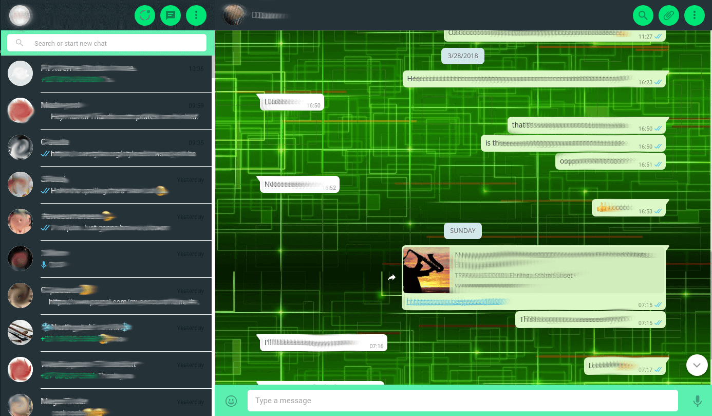 Whatsapp Web Material Green