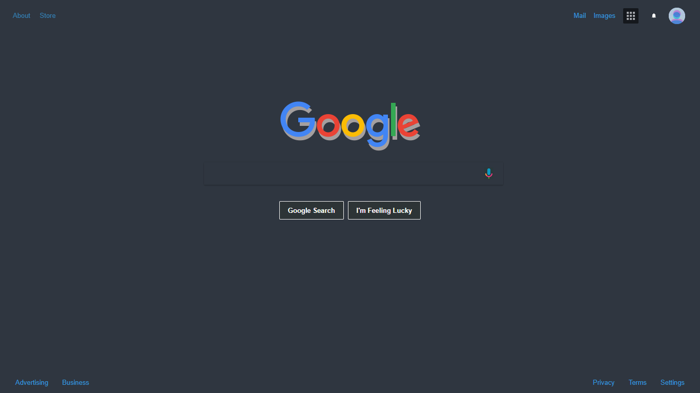 Dark Minimal Glitched Google