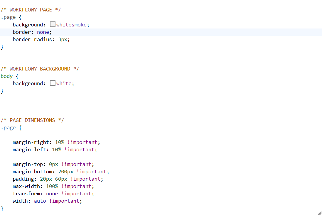 3.04 | WORKFLOWY PAGE COLOR & DIMENSIONS