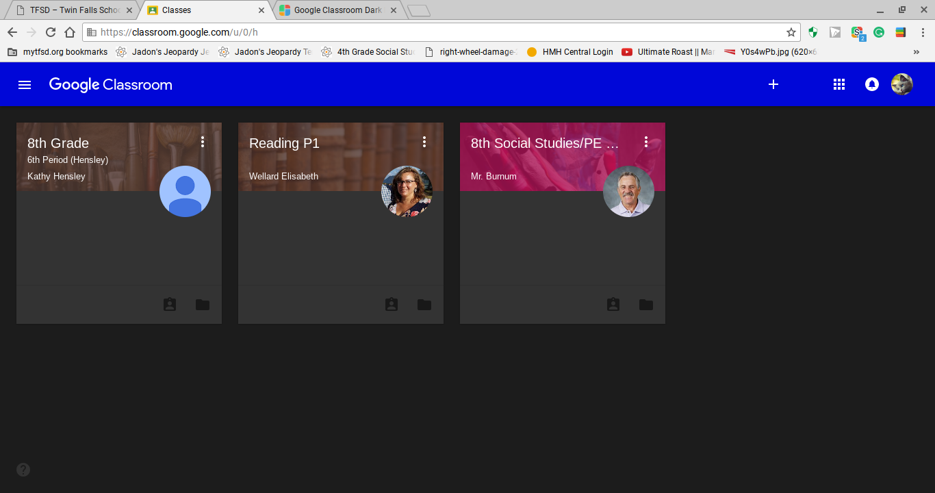 Google Classroom Dark by Raeffion 2K19