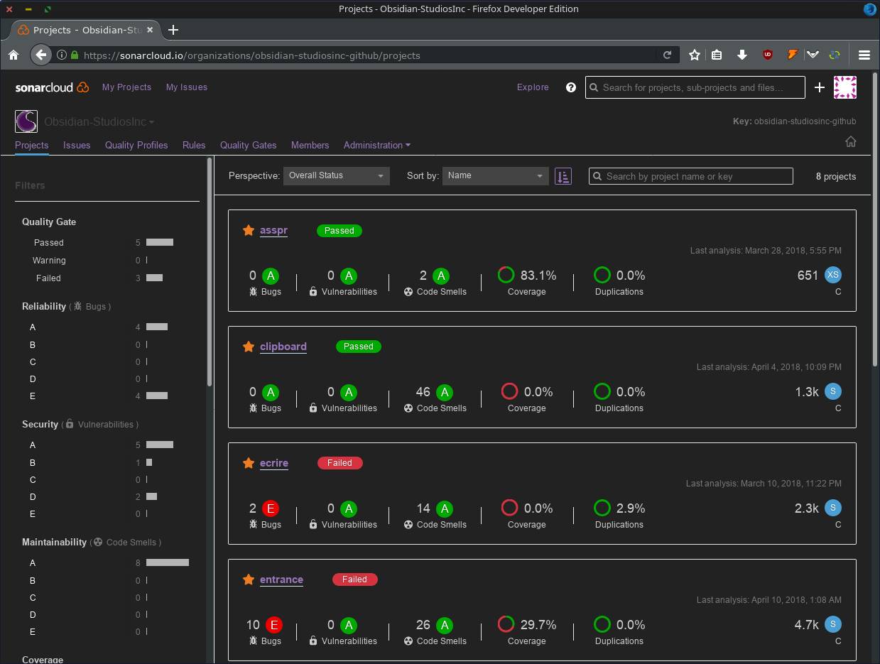 SonarCloud Dark - Purple