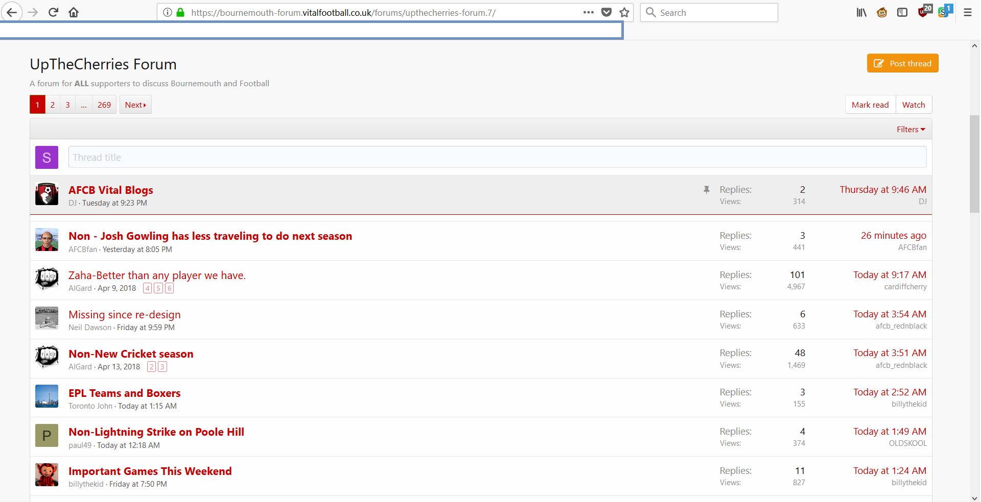 Vitalfootball Bournemouth Forum Mod
